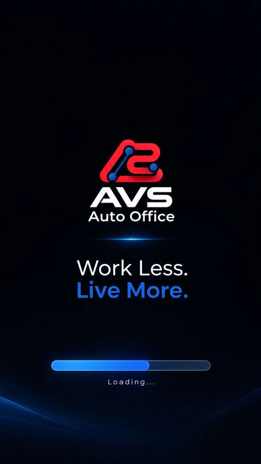 ภาพโลโก้ AVS Auto Office ขณะโหลดแอป
